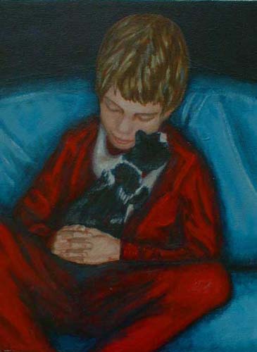 Catnap - acrylic on canvas