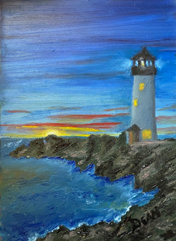 Lighthouse at Sunset