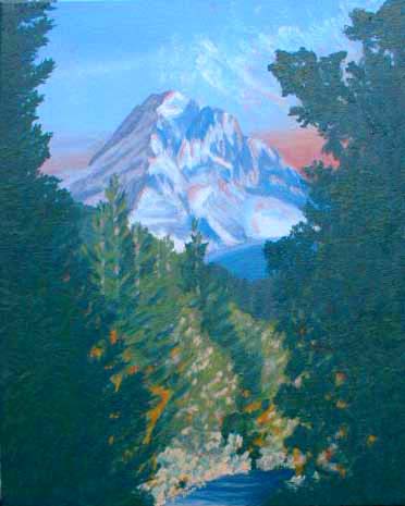 Mt Hood - oil on canvas
